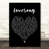 The Cure Lovesong Black Heart Song Lyric Quote Print
