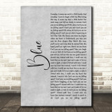 Wham! Blue Grey Rustic Script Decorative Wall Art Gift Song Lyric Print