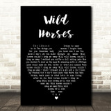 The Rolling Stones Wild Horses Black Heart Song Lyric Quote Print