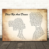WALK THE MOON Shut Up And Dance Man Lady Couple Decorative Wall Art Gift Song Lyric Print