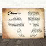 Backstreet Boys Chances Man Lady Couple Decorative Wall Art Gift Song Lyric Print