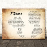 Lukas Graham 7 Years Man Lady Couple Decorative Wall Art Gift Song Lyric Print