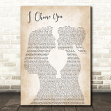 Sara Bareilles I Choose You Lesbian Women Gay Brides Couple Wedding Wall Art Gift Song Lyric Print
