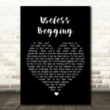 Todd Rundgren Useless Begging Black Heart Song Lyric Quote Print