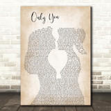 Yazoo Only You Lesbian Women Gay Brides Couple Wedding Decorative Gift Song Lyric Print