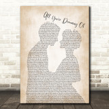 Liam Gallagher All You're Dreaming Of Man Lady Bride Groom Wedding Wall Art Gift Song Lyric Print