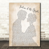Donna Taggart Jealous of the Angels Man Lady Bride Groom Wedding Wall Art Gift Song Lyric Print
