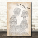 Larry Graham One In A Million Man Lady Bride Groom Wedding Decorative Gift Song Lyric Print