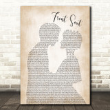 Rayne Johnson Front Seat Man Lady Bride Groom Wedding Decorative Gift Song Lyric Print