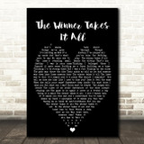 The Winner Takes It All ABBA Black Heart Quote Song Lyric Print