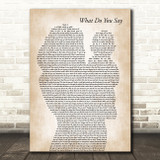 Reba McEntire What Do You Say Mother & Baby Decorative Wall Art Gift Song Lyric Print