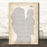 Anne-Marie Her Mother & Baby Decorative Wall Art Gift Song Lyric Print