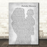 Dick Van Dyke Hushabye Mountain Mother & Baby Grey Decorative Wall Art Gift Song Lyric Print