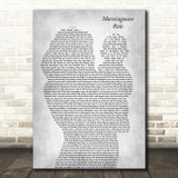 The Seekers Morningtown Ride Mother & Baby Grey Decorative Wall Art Gift Song Lyric Print