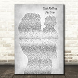 Ellie Goulding Still Falling For You# Mother & Baby Grey Decorative Gift Song Lyric Print