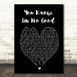 You Know I'm No Good Amy Winehouse Black Heart Quote Song Lyric Print