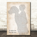 Billy Joel To Make You Feel My Love Mother & Child Decorative Gift Song Lyric Print