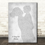 Boyz II Men A Song For Mama Mother & Child Grey Decorative Wall Art Gift Song Lyric Print