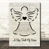 Coldplay A Sky Full Of Stars Music Script Angel Decorative Wall Art Gift Song Lyric Print