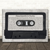 Lady Gaga Always Remember Us This Way Music Script Cassette Tape Wall Art Gift Song Lyric Print