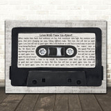 Joy Division Love Will Tear Us Apart Music Script Cassette Tape Wall Art Gift Song Lyric Print