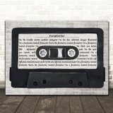 The Prodigy Firestarter Music Script Cassette Tape Decorative Wall Art Gift Song Lyric Print