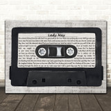 Tyler Childers Lady May Music Script Cassette Tape Decorative Wall Art Gift Song Lyric Print