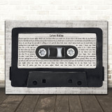 Def Leppard Love Bites Music Script Cassette Tape Decorative Wall Art Gift Song Lyric Print