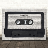 Rod Stewart Maggie May Music Script Cassette Tape Decorative Wall Art Gift Song Lyric Print