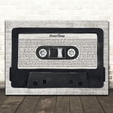 The Weeknd Heartless Music Script Cassette Tape Decorative Wall Art Gift Song Lyric Print