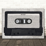 Smash Mouth All Star Music Script Cassette Tape Decorative Wall Art Gift Song Lyric Print