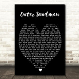 Enter Sandman Metallica Black Heart Song Lyric Quote Print