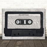 Simple Minds New Gold Dream Music Script Cassette Tape Decorative Gift Song Lyric Print