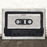 Andra Day Rise Up Music Script Cassette Tape Decorative Wall Art Gift Song Lyric Print
