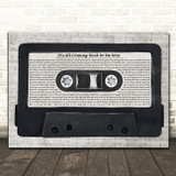 Celine Dion It's All Coming Back to Me Now Music Script Cassette Tape Song Lyric Print