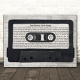 The Stone Roses Ten Storey Love Song Music Script Cassette Tape Gift Song Lyric Print