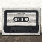Five Star Rain or Shine Music Script Cassette Tape Decorative Gift Song Lyric Print