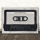 Shania Twain You're Still The One Music Script Cassette Tape Song Lyric Print
