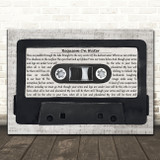 Imperial Mammoth Requiem On Water Music Script Cassette Tape Song Lyric Print