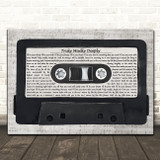 Savage Garden Truly Madly Deeply Music Script Cassette Tape Song Lyric Print
