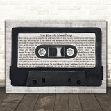 Jamiroquai You Give Me Something Music Script Cassette Tape Song Lyric Print