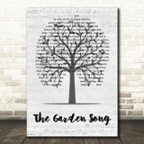 The Houghton Weavers The Garden Song Music Script Tree Decorative Wall Art Gift Song Lyric Print