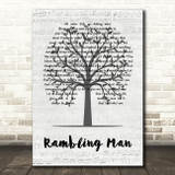 Laura Marling Rambling Man Music Script Tree Decorative Wall Art Gift Song Lyric Print