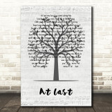 Eva Cassidy At Last Music Script Tree Decorative Wall Art Gift Song Lyric Print