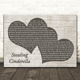 Chuck Wicks Stealing Cinderella Landscape Music Script Two Hearts Wall Art Gift Song Lyric Print