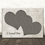 Blonde feat. Melissa Steel I Loved You Landscape Music Script Two Hearts Song Lyric Print