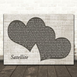 Nickelback Satellite Landscape Music Script Two Hearts Decorative Gift Song Lyric Print