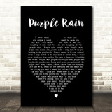 Purple Rain Prince Black Heart Song Lyric Quote Print