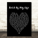 Rest Of My Life Bruno Mars Black Heart Song Lyric Quote Print