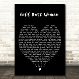 Gold Dust Woman Fleetwood Mac Black Heart Quote Song Lyric Print
